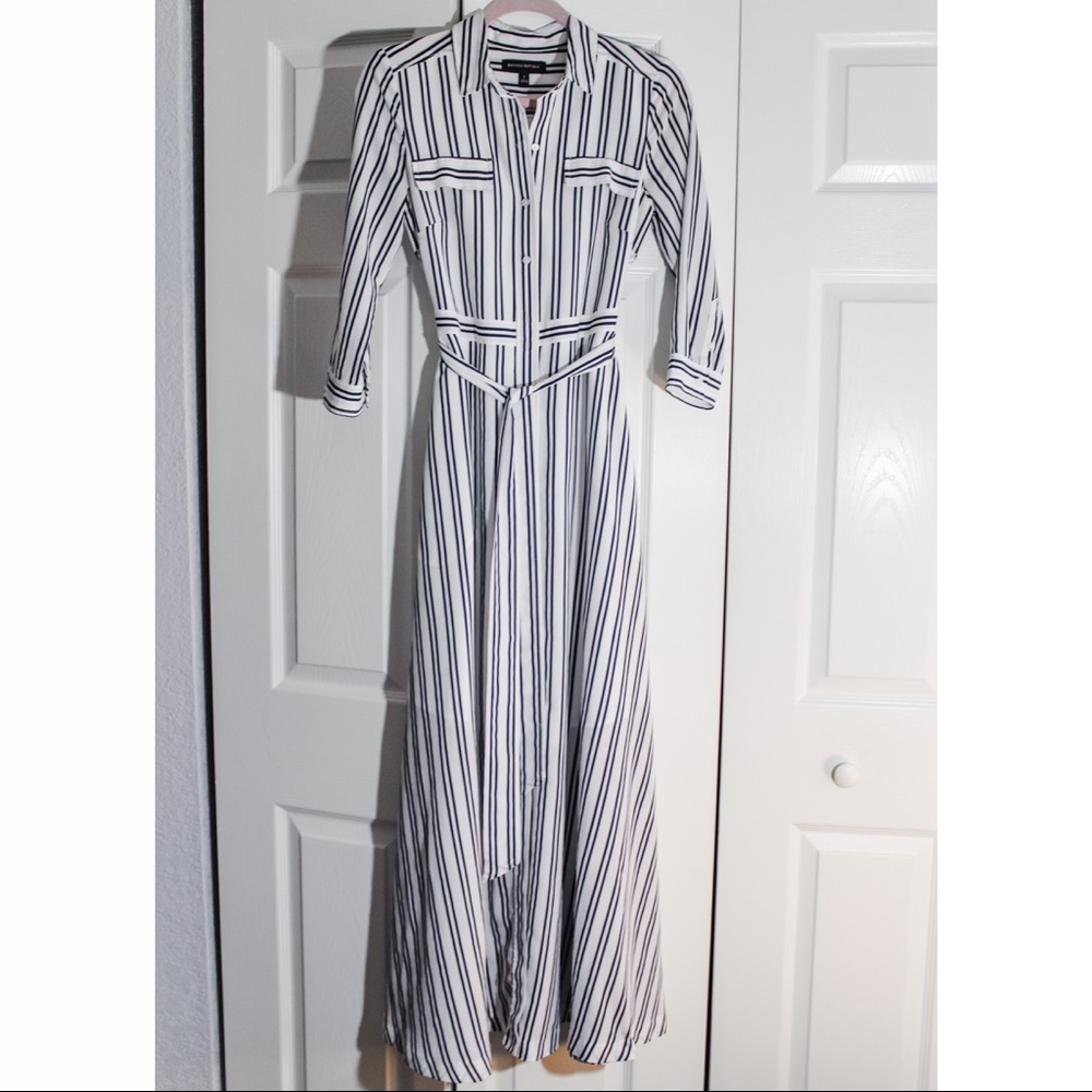 Banana Republic Silk Striped Maxi Dress